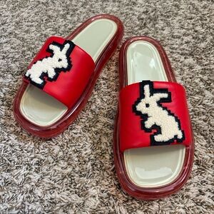 Rabbit Bubble Jelly Sandals - Tory Burch - Lunar New Year